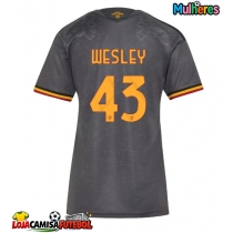 Camisa de Futebol AS Roma Wesley Franca #43 Equipamento Alternativo Mulheres 2026-27 Manga Curta
